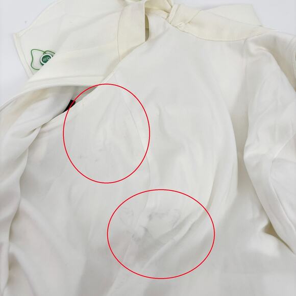 Vince Camuto Dress 18W Bow Tie Sleeveless Ivory Wedding Party NEW Minor Defect - Picture 8 of 10